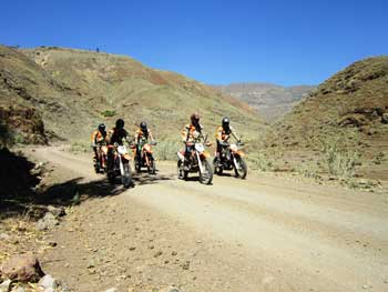 Napier riders on the road